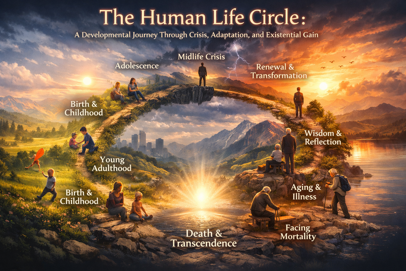 The Human Life Circle: A Developmental Journey Through Crisis, Adaptation, and Existential Gain