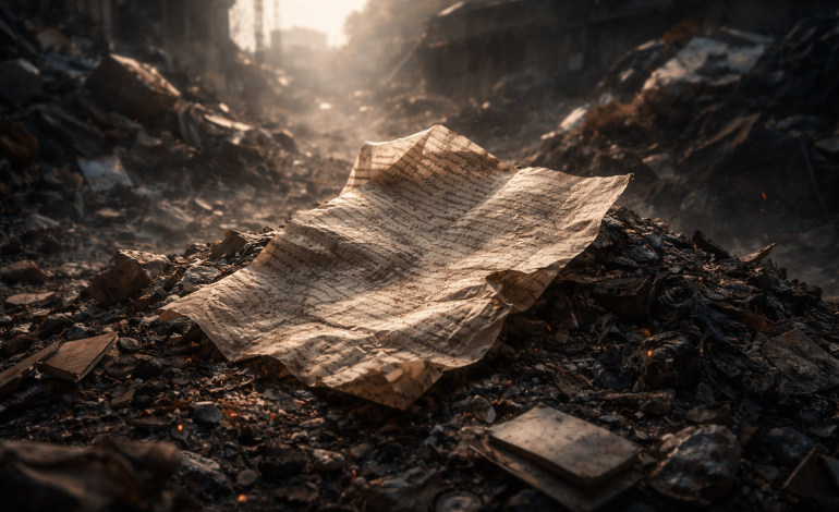 My life is a crumpled paper thrown into a heap of trash