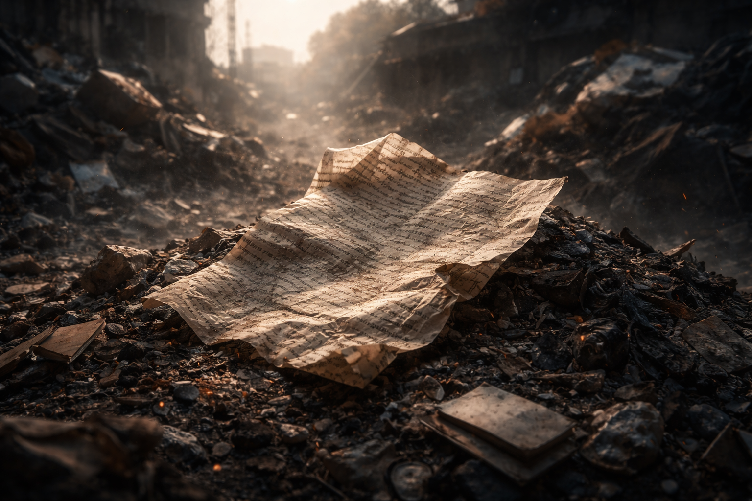My life is a crumpled paper thrown into a heap of trash