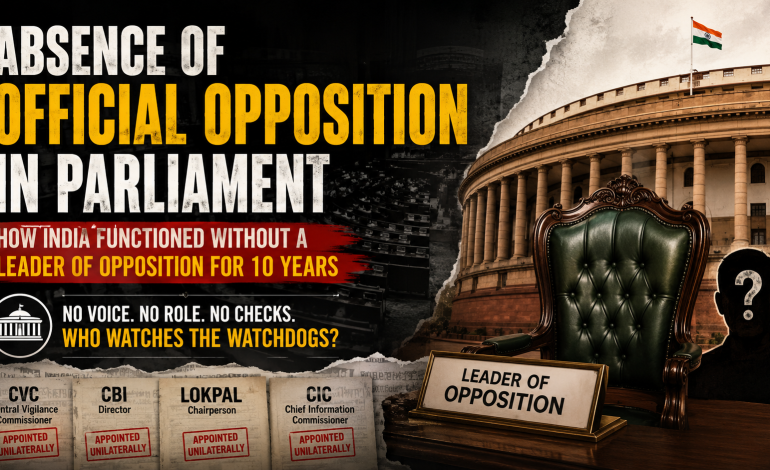 ABSENCE OF OFFICIAL OPPOSITION STATUS IN PARLIAMENT