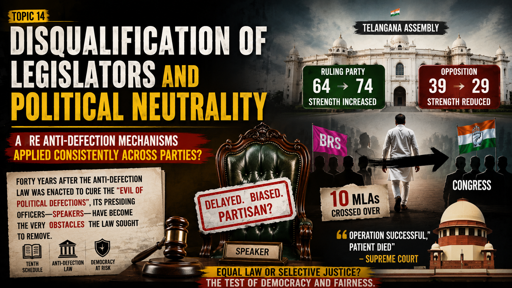 DISQUALIFICATION OF LEGISLATORS AND POLITICAL NEUTRALITY