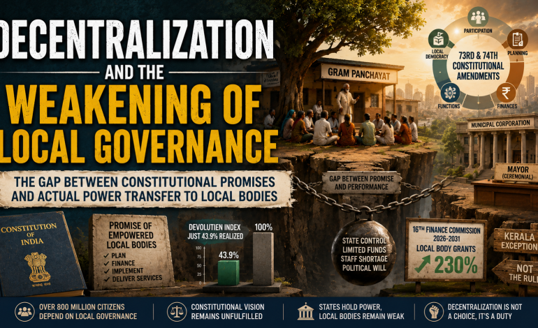 DECENTRALIZATION AND THE WEAKENING OF LOCAL GOVERNANCE