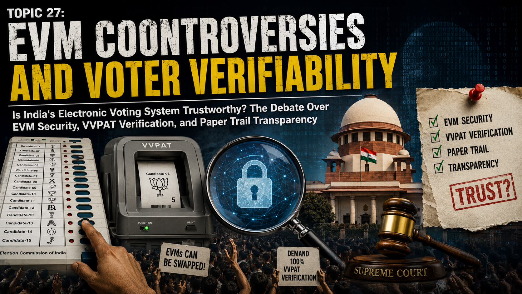 EVM CONTROVERSIES AND VOTER VERIFIABILITY