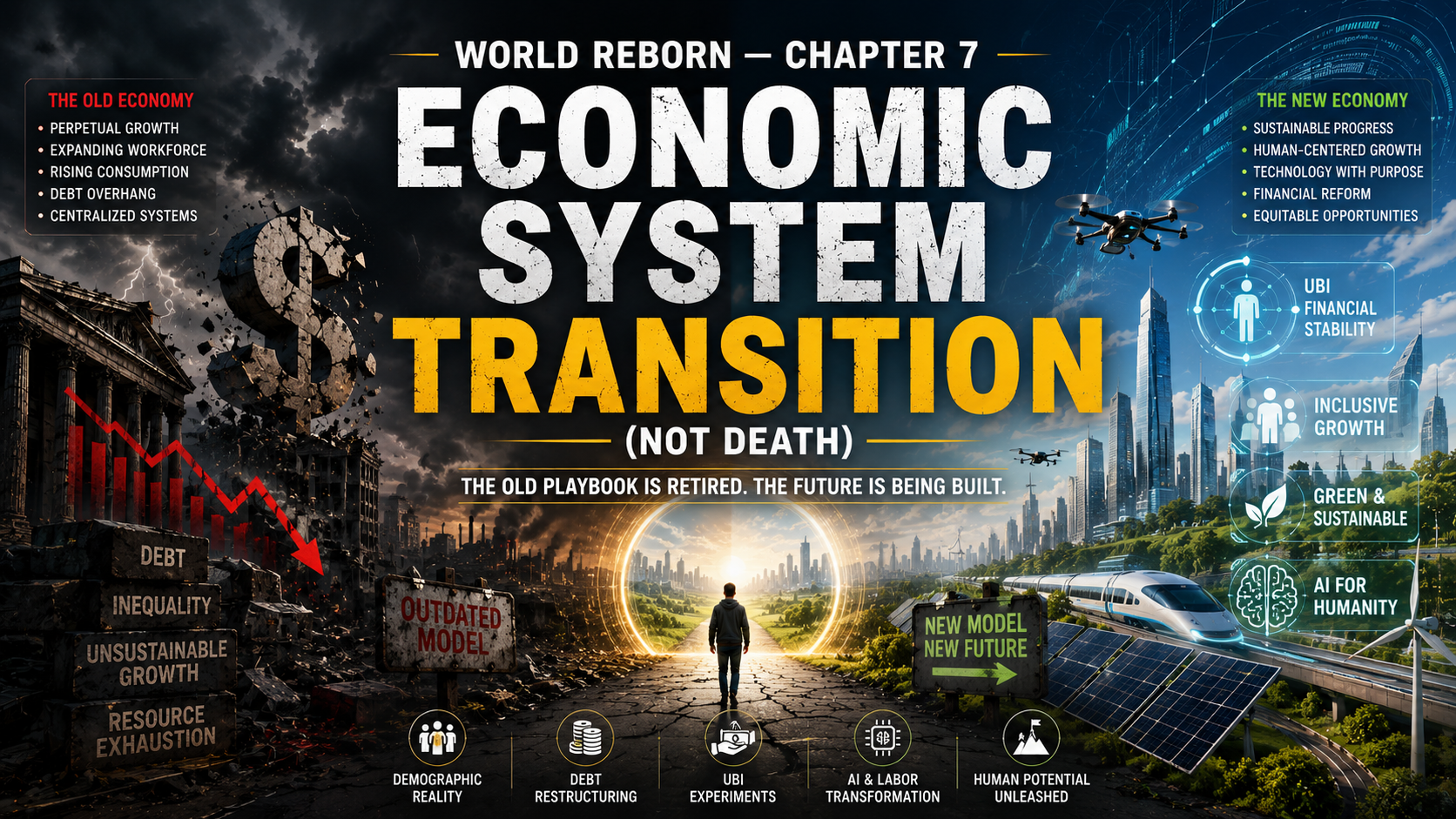 CHAPTER 7 — WORLD REBORN : ECONOMIC SYSTEM TRANSITION (NOT DEATH)