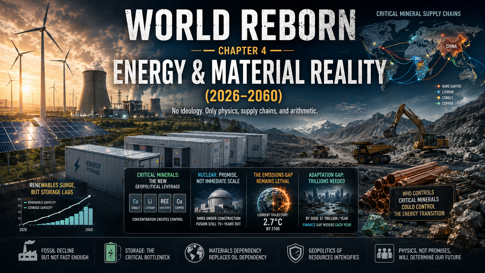 CHAPTER 4 –  WORLD REBORN :  ENERGY & MATERIAL REALITY (2026–2060)