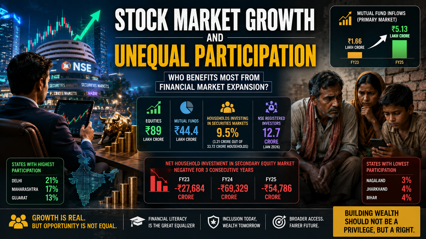 STOCK MARKET GROWTH AND UNEQUAL PARTICIPATION