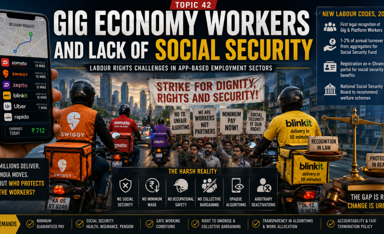 GIG ECONOMY WORKERS AND LACK OF SOCIAL SECURITY