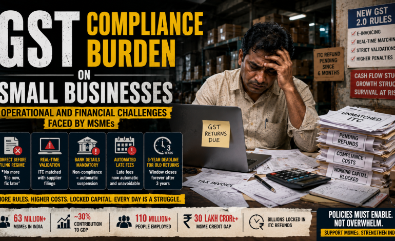 GST COMPLIANCE BURDEN ON SMALL BUSINESSES