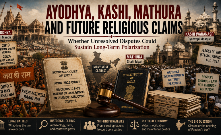 AYODHYA, KASHI, MATHURA AND FUTURE RELIGIOUS CLAIMS