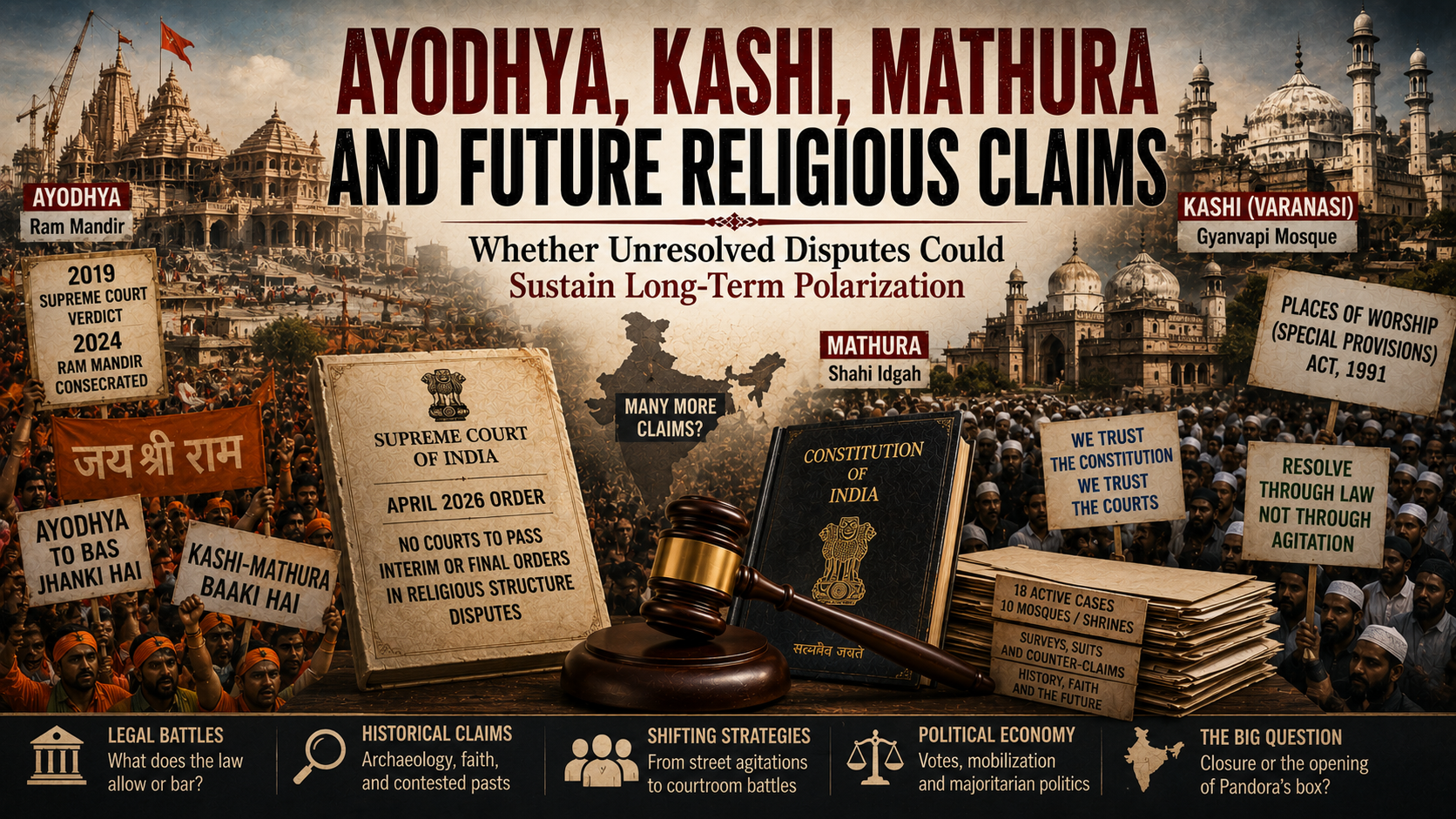 AYODHYA, KASHI, MATHURA AND FUTURE RELIGIOUS CLAIMS