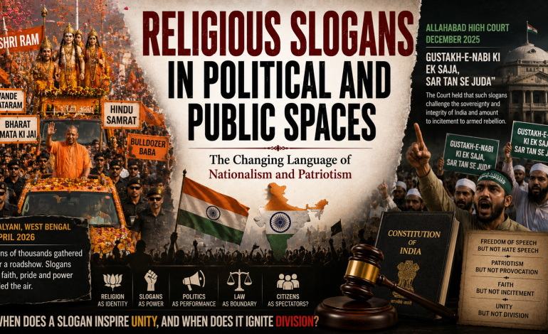 RELIGIOUS SLOGANS IN POLITICAL AND PUBLIC SPACES