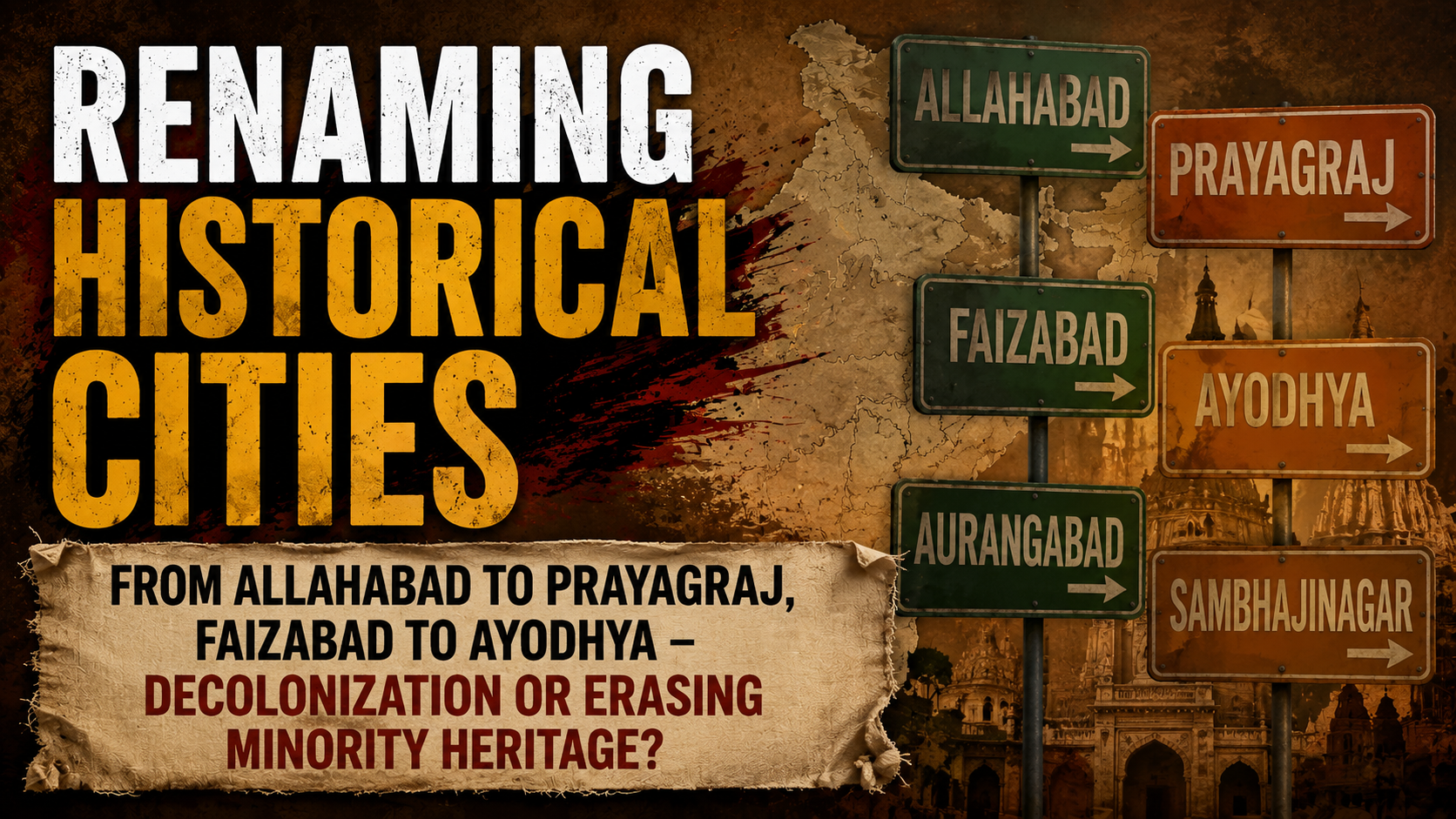 RENAMING HISTORICAL CITIES: Decolonization or Erasing India’s Muslim Heritage?