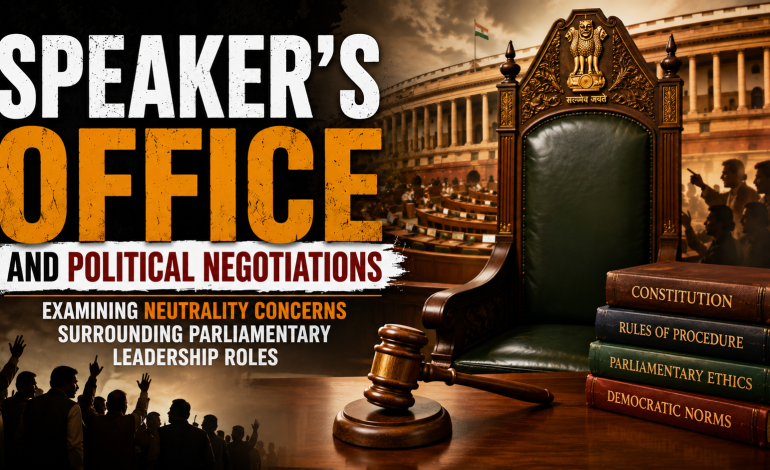 SPEAKER’S OFFICE AND POLITICAL NEGOTIATIONS