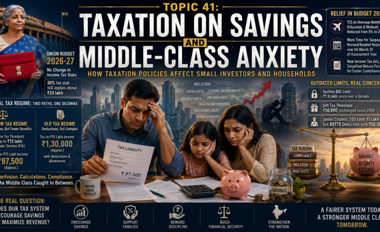 TAXATION ON SAVINGS AND MIDDLE-CLASS ANXIETY