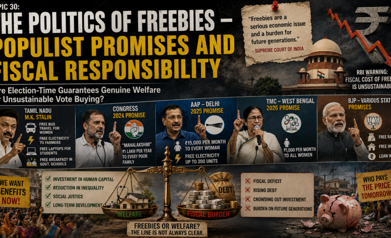 THE POLITICS OF FREEBIES – POPULIST PROMISES AND FISCAL RESPONSIBILITY