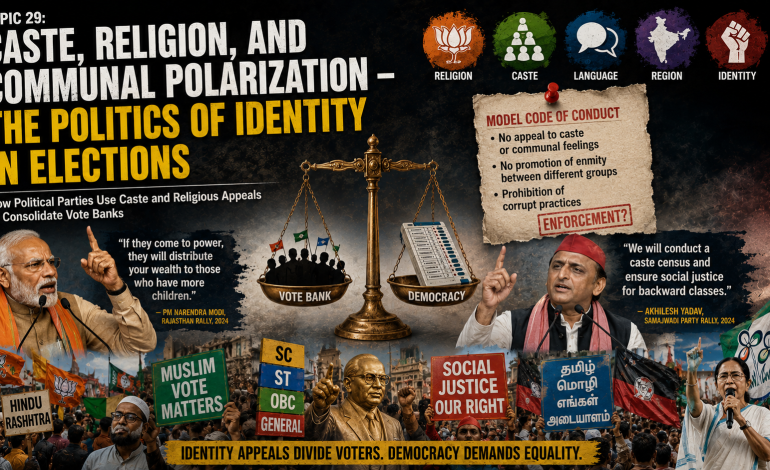 CASTE, RELIGION, AND COMMUNAL POLARIZATION – THE POLITICS OF IDENTITY IN ELECTIONS