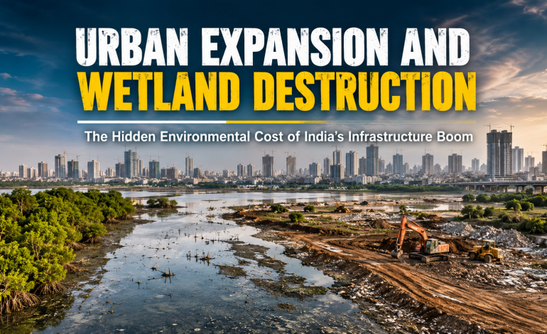 Urban Expansion and Wetland Destruction: The Hidden Environmental Cost of India’s Infrastructure Boom
