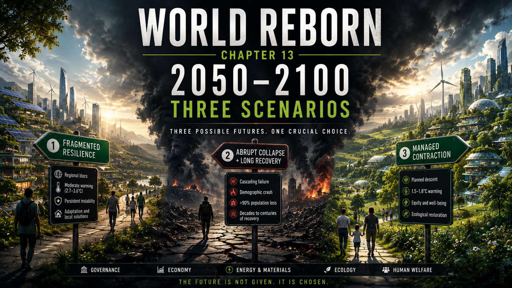 CHAPTER 13 – WORLD REBORN : 2050–2100: THREE SCENARIOS